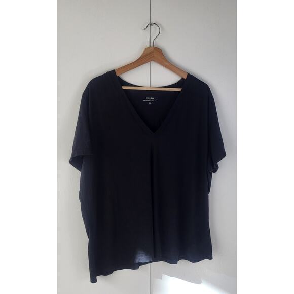 VINCE Essential Pima Cotton V-Neck Short Sleeve T-Shirt | XXL - Picture 4 of 12